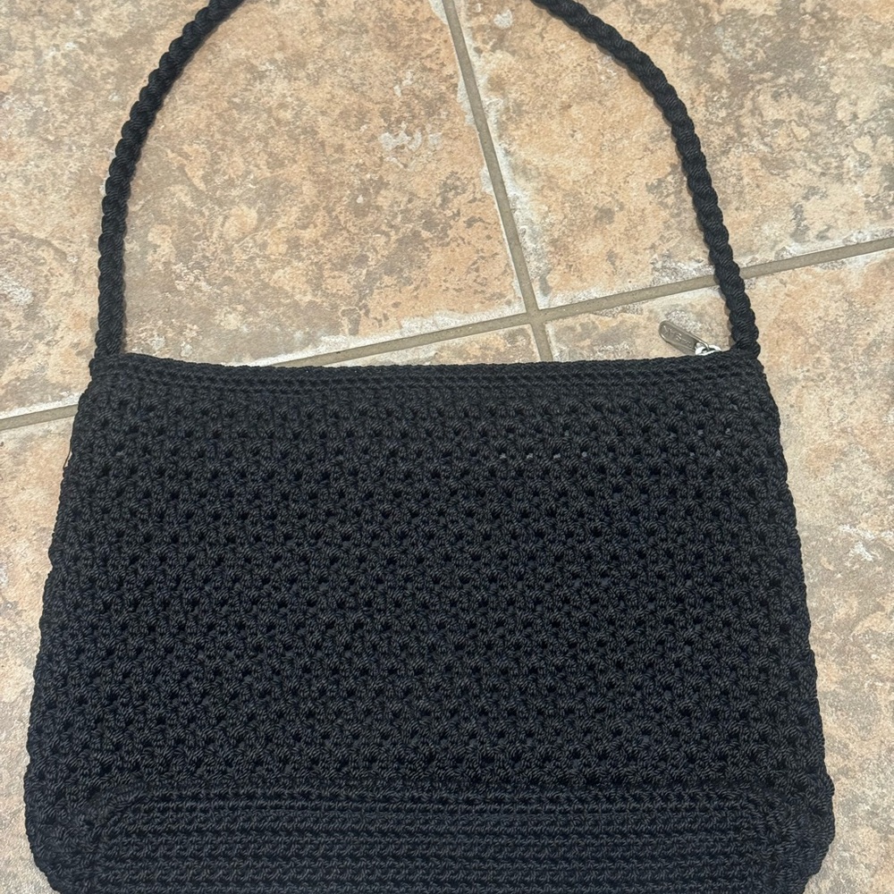 SAK Elegant Black Crochet Shoulder Bag like new $30